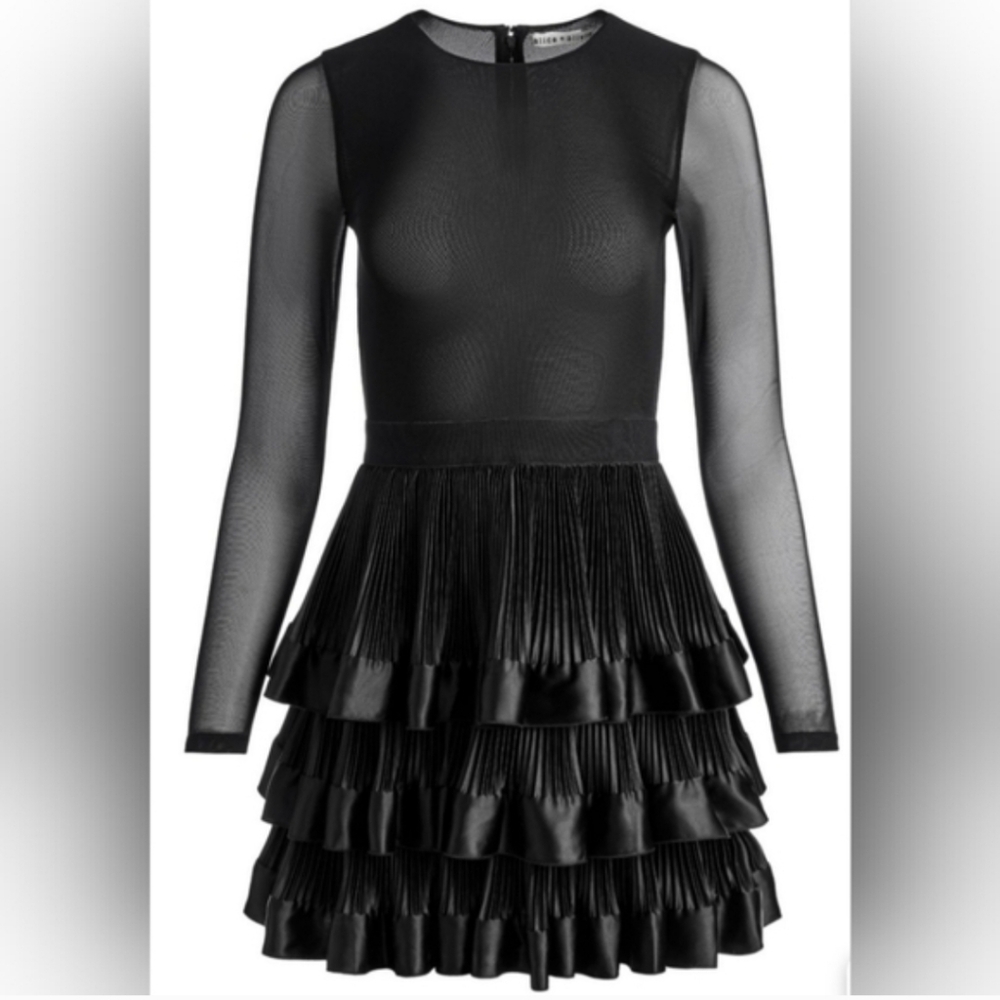 ALICE + OLIVIA CHARA TIERED RUFFLE MINI DRESSSIZE 6 $495 - Picture 6 of 16